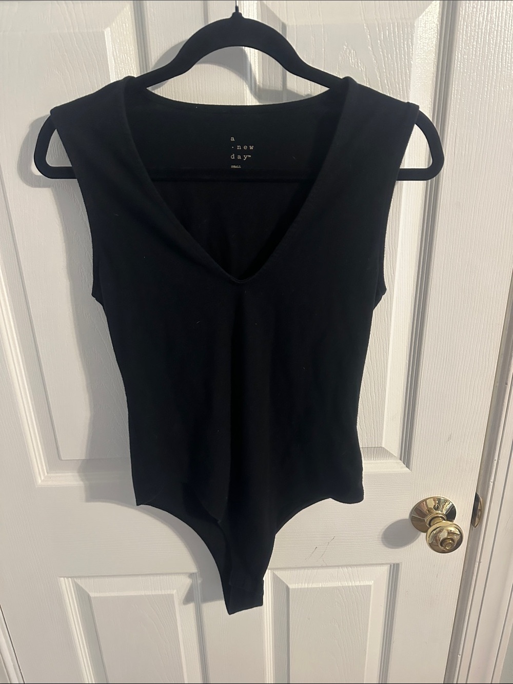 a new day Black V-Neck Sleeveless Bodysuit